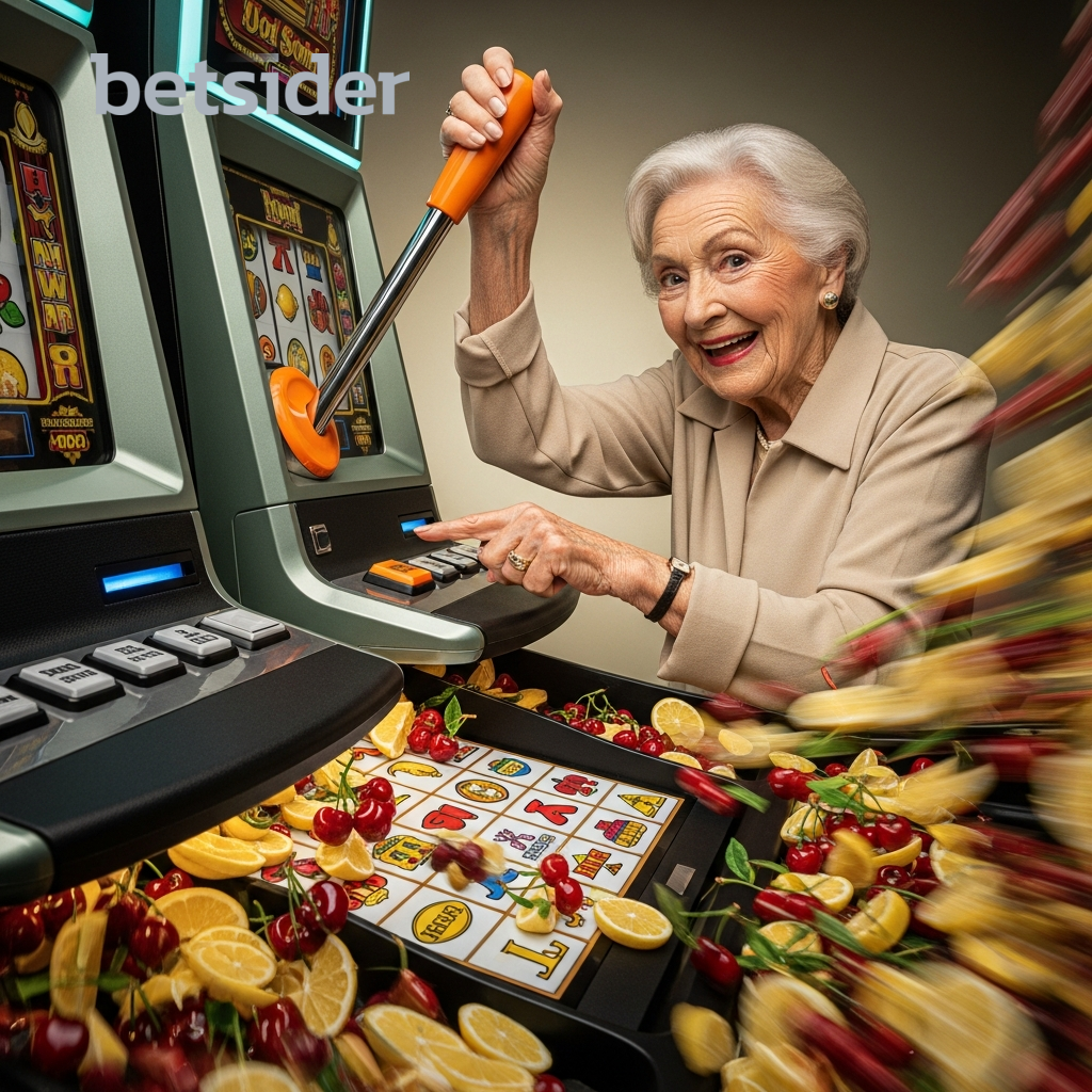 Vincitore felice alle slot machine di Betsider